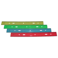 2031-T Tran.Col. Plastic Ruler w/hole