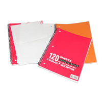 SP16126-2 3 Subject Spiral Notebook