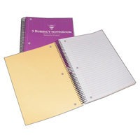 SP16206-4 5 Subject Spiral Notebook